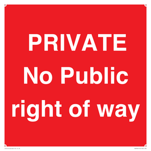 PRIVATE No Public right of way